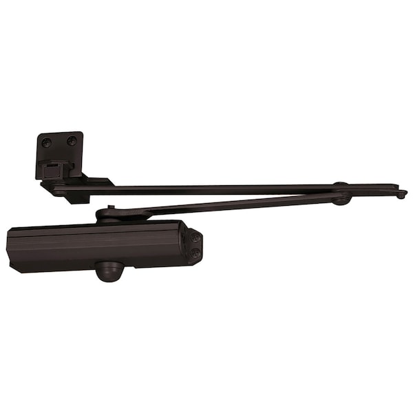 Grade 1 Parallel Arm Surface Closer, Push Side, Unitrol Arm, Spring Stop, 85 to 180 Deg. Swing, Adju